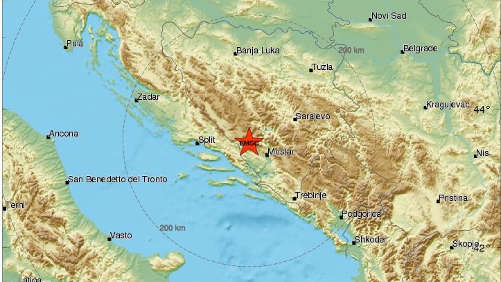Zemljotres na jugozapadu BiH