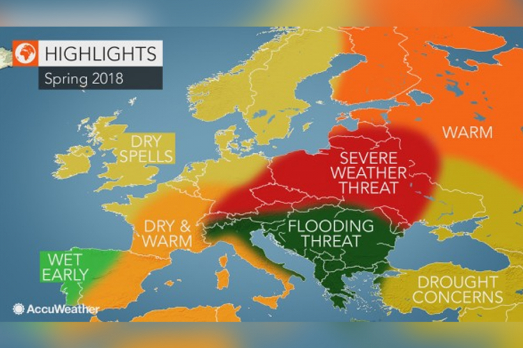 На прољеће јаке олује и поплаве на Балкану