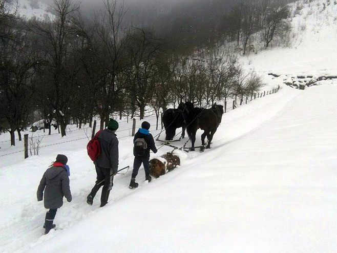 Мали Јошићи пркосе зими на Мањачи, до школе пјешаче више од седам километара