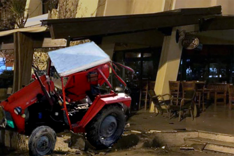 Козарска Дубица: Пијан улетио трактором у башту кафића