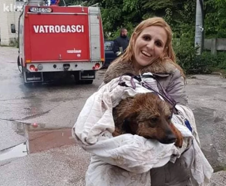 Хумани ватрогасци спасили пса од утапања у набујалој Лашви