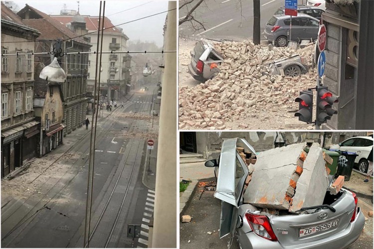 Снажни земљотреси у Загребу, грађани на улицама, има штете