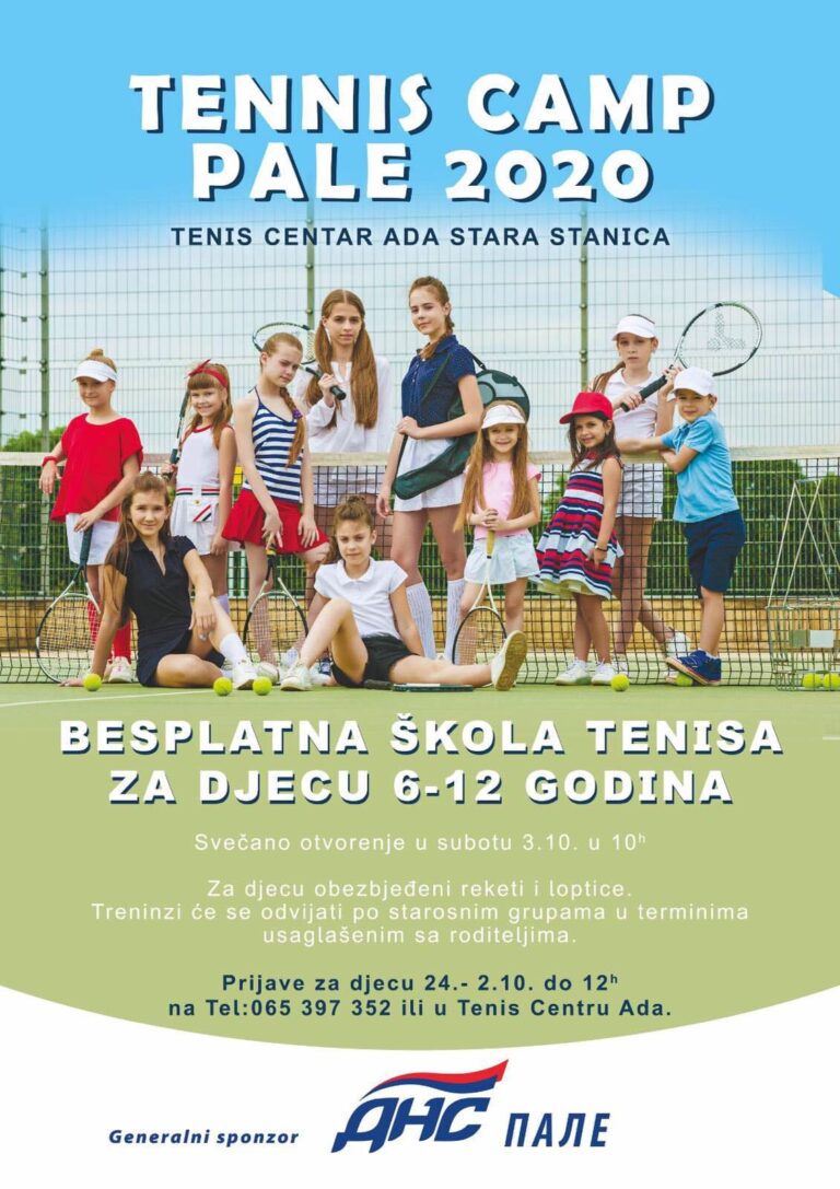 Пале: Бесплатна школа тениса за дјецу