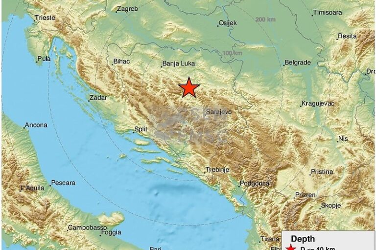 Јак земљотрес на подручју Зенице, осјетио се широм БиХ