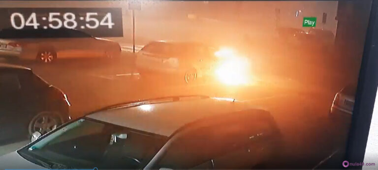 Ексклузивно: Снимак ноћашње паљевине аутомобила у Брчком