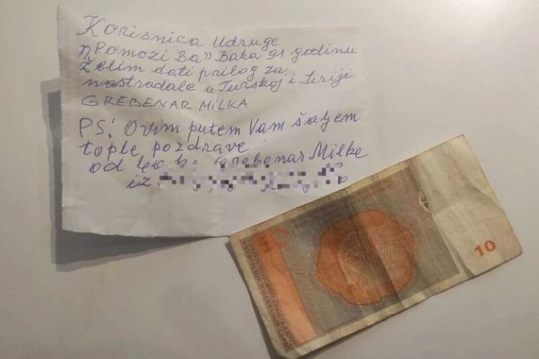 На адресу Помози.ба стигло писмо госпође (91) из Сарајева, порука их је оставила без текста