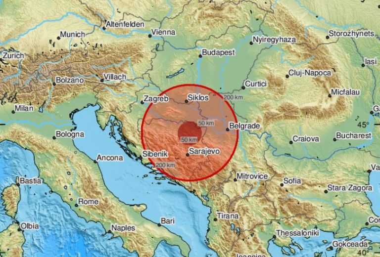 Јак земљотрес потресао БиХ, епицентар код Тузле