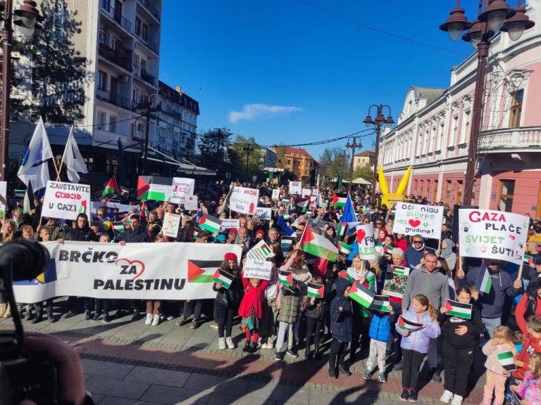Uz ratne zastave: Više od hiljadu Brčaka na izašlo skup podrške Palestini