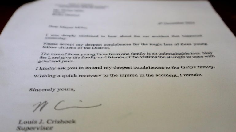 Supervizor uputio telegram saučešća gradonačelniku povodom tragičnog stradanja tri lica u saobraćajnoj nesreći