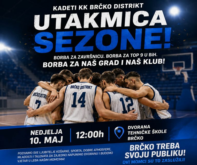 Kadeti KK Brčko Distrikt igraju utakmicu sezone: Pobjeda donosi mjesto među 9 najboljih u BiH!