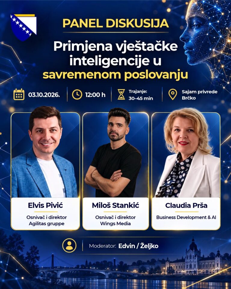 Panel diskusija o primjeni vještačke inteligencije u savremenom poslovanju na Sajmu privrede Brčko